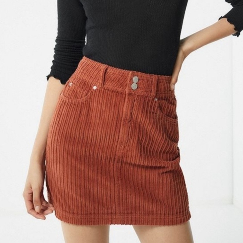 BDG Rust Corduroy Skirt